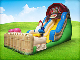 18ft Crazy Farm Slide (Dry or Wet/Water Slide)