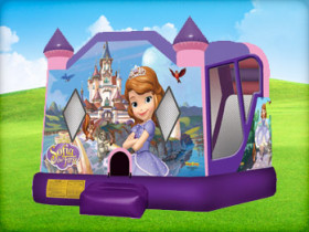 Sofia the First Bounce House Moonwalk w/ (Wet or Dry Slide)