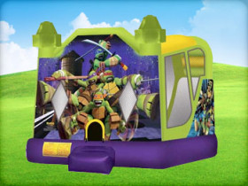 Ninja Turtle Bounce House Combo w/ (Dry or Wet/Water Slide)