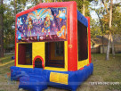 girl themed moonwalk for kids parties