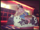 Girl Riding Mechanical Bull