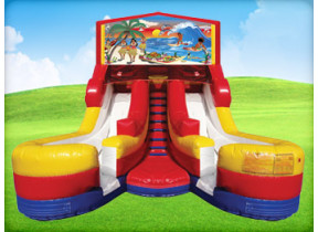 16ft Tropical Hawaiian Double (Wet/Dry) Slide