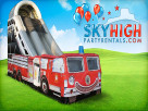 fire truck party slides in Houston