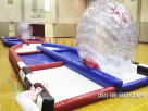 Zorbs inside school gym