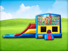 Winnie the Pooh banner themed Bounce House Inflatable