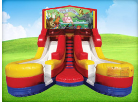 16ft Happy Birthday Double (Wet/Dry) Slide