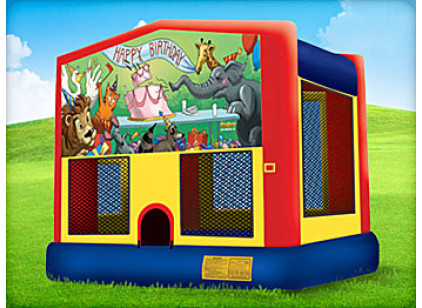 animal themed bounce house