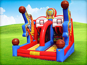 basketball bounce house game rental