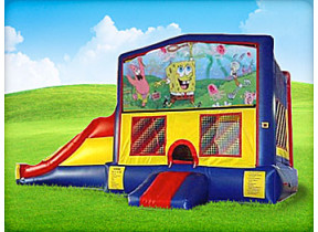 3in1 Spongebob Bounce House Moonwalk w/ Wet or Dry Slide