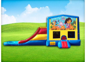 3in1 Dora Bounce House Moonwalk w/ Wet or Dry Slide