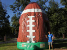 Football Shaped Sports Moonwalk