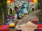 Kid Riding Mechanical Shark